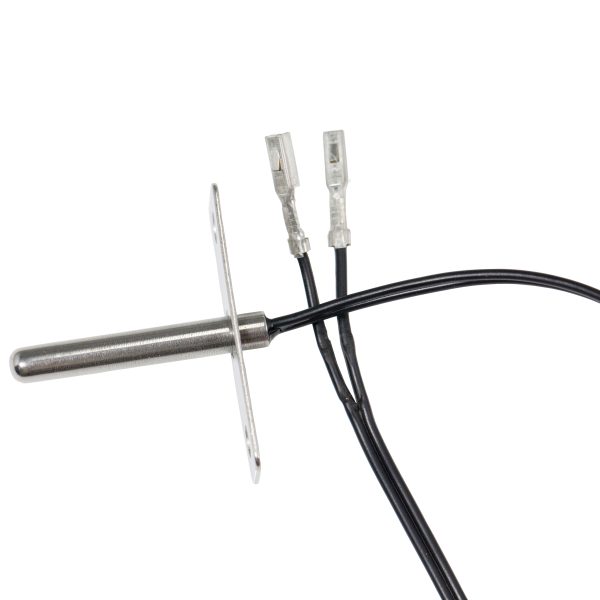 temperature sensor with flange and terminals
