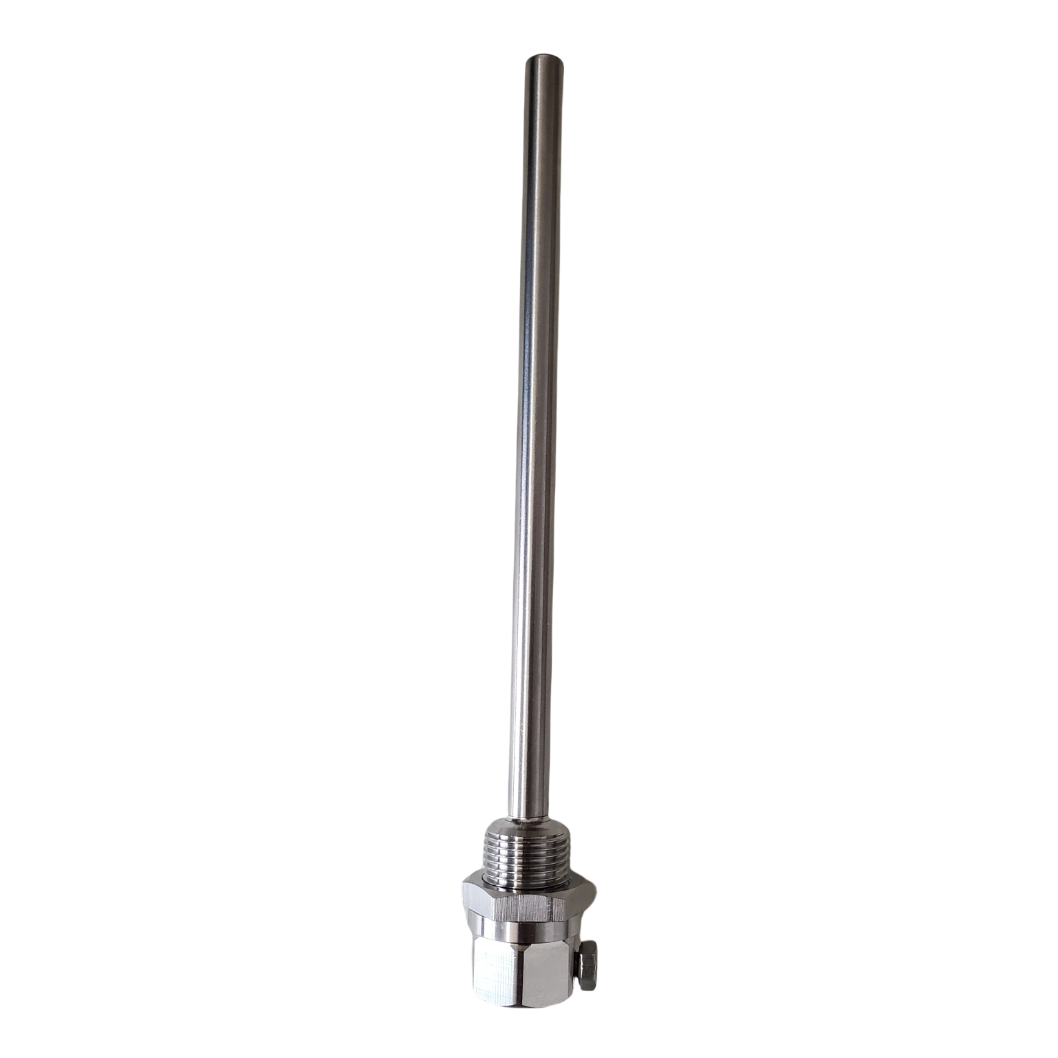 Threaded thermowell for secure temperature sensor installation