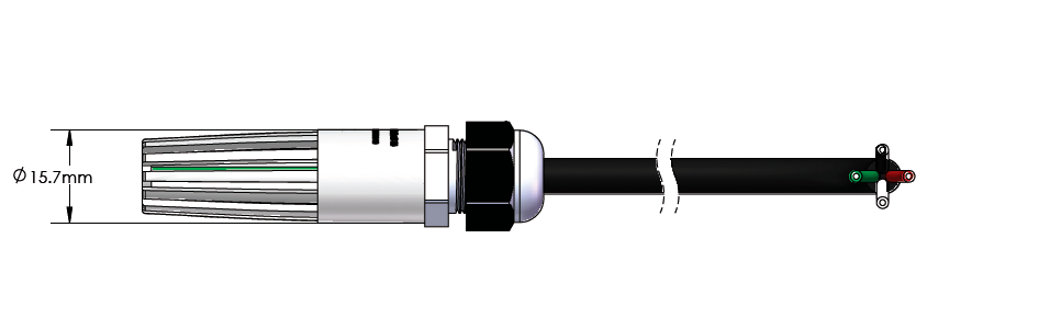 technical drawing of temperature and humidity transmitter 03